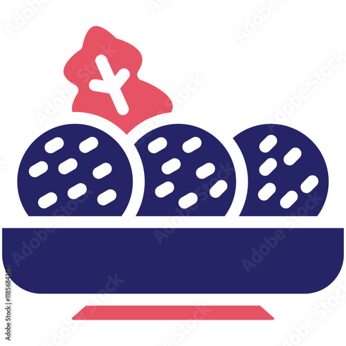 Falafel vector icon illustration of Street Food iconset.