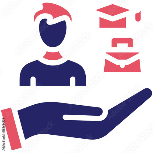 On the job Training vector icon illustration of Business Training iconset.