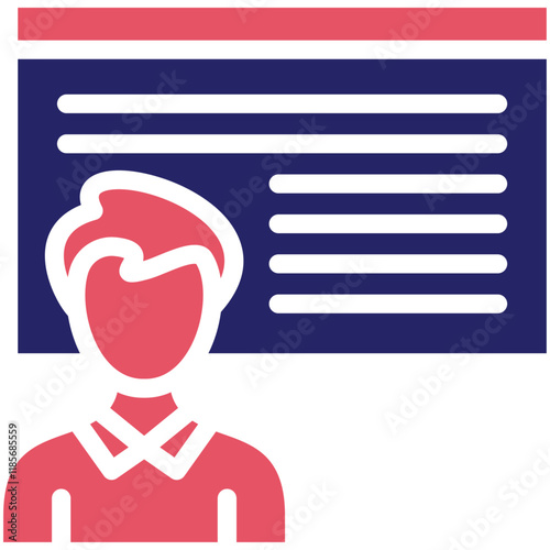 Tutoring vector icon illustration of Gig Economy iconset.