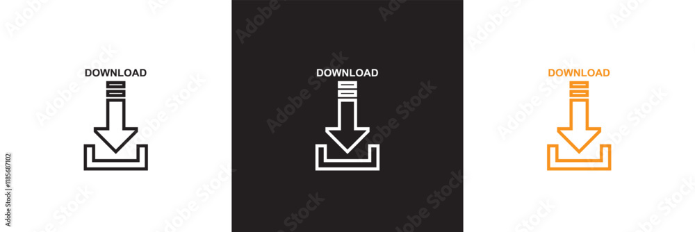 Download icon set, download button Collection. isolated on white and black background. vector illustration. EPS 10 Download icon set, download button Collection. isolated on white and black background. vector illustration. EPS 10