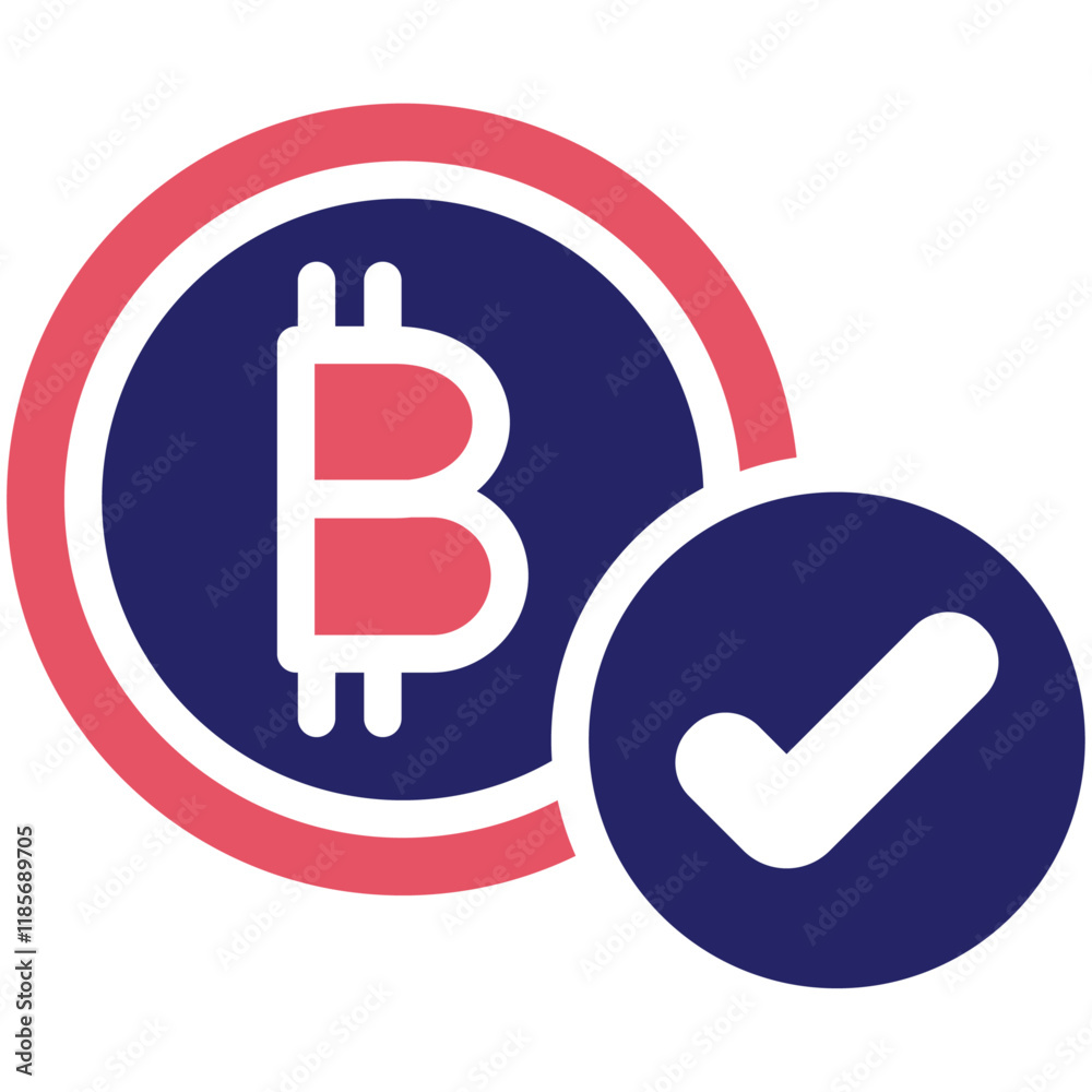 Cryptocurrency Accepted vector icon illustration of Cryptocurrency iconset. Cryptocurrency Accepted vector icon illustration of Cryptocurrency iconset.