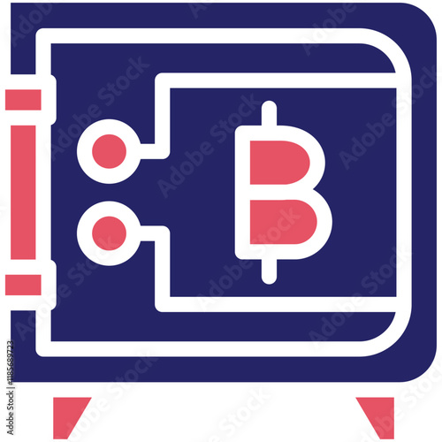 Crypto Vault vector icon illustration of Cryptocurrency iconset.