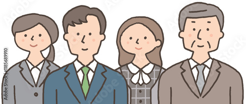 スーツ姿の男女