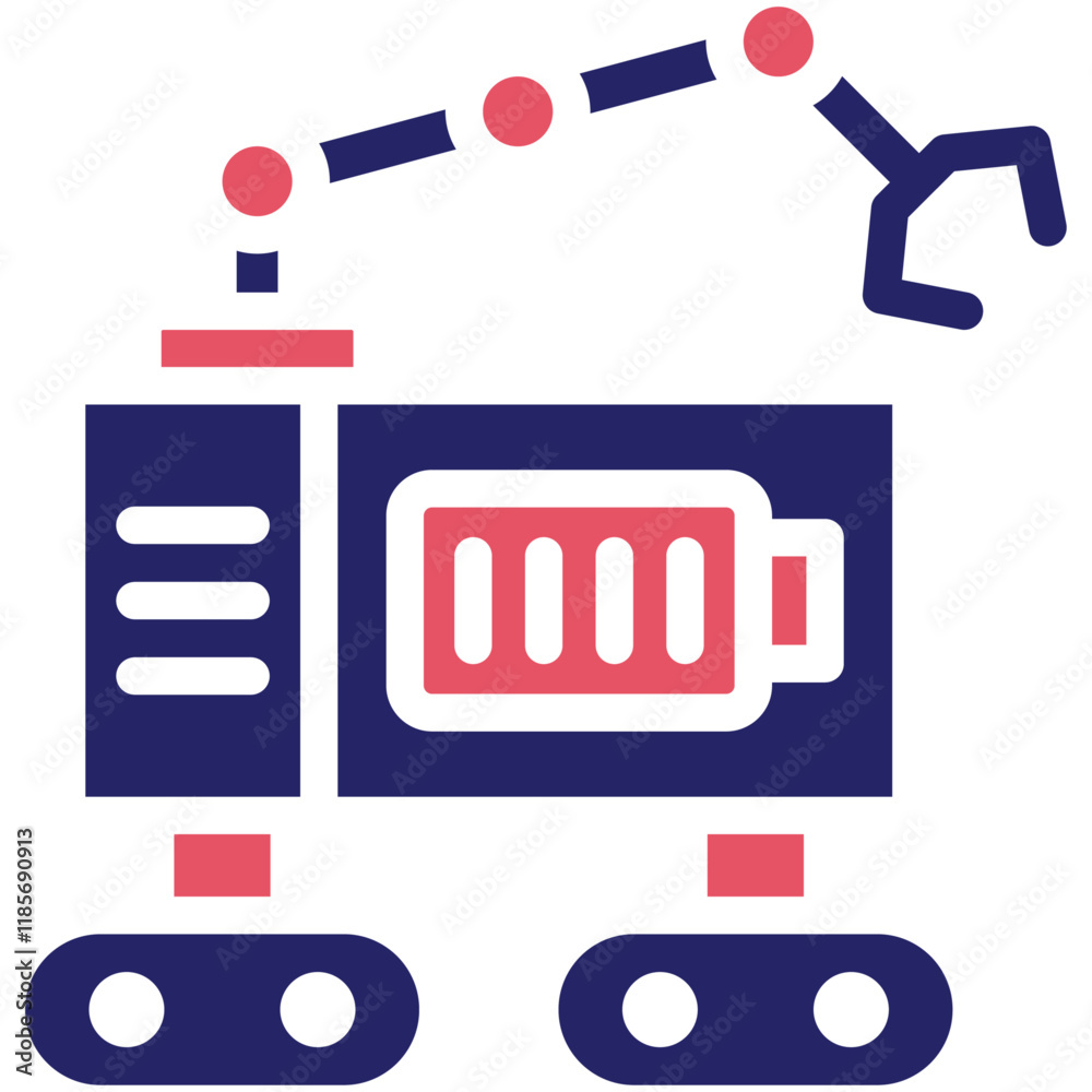 Battery vector icon illustration of Robotics iconset. Battery vector icon illustration of Robotics iconset.