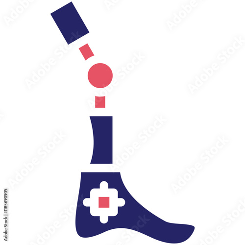 Bionic Leg vector icon illustration of Robotics iconset.