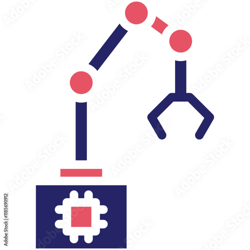 Bionic Arm vector icon illustration of Robotics iconset.