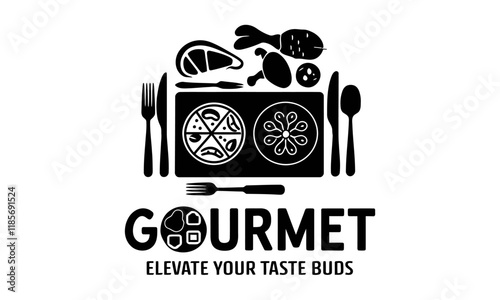 Gourmet Food Vector Clipart icon photo