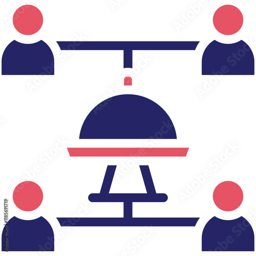 Corporate Catering vector icon illustration of Catering iconset.