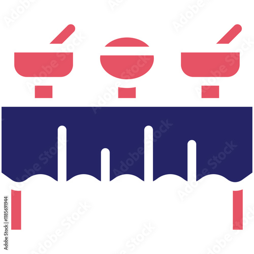 Buffet vector icon illustration of Catering iconset.