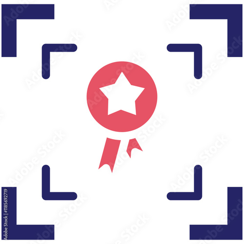 Focus vector icon illustration of Achievements iconset.