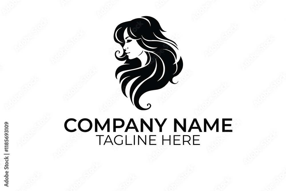 woman silhouette with long hair woman silhouette with long hair