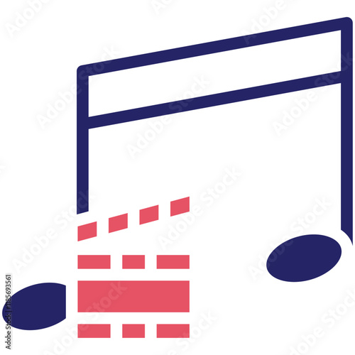 Music vector icon illustration of Filmmaking iconset.