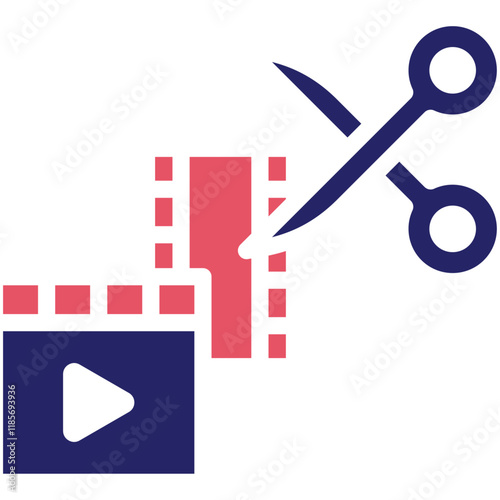 Editing vector icon illustration of Filmmaking iconset.