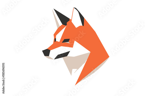 red fox isolated on white