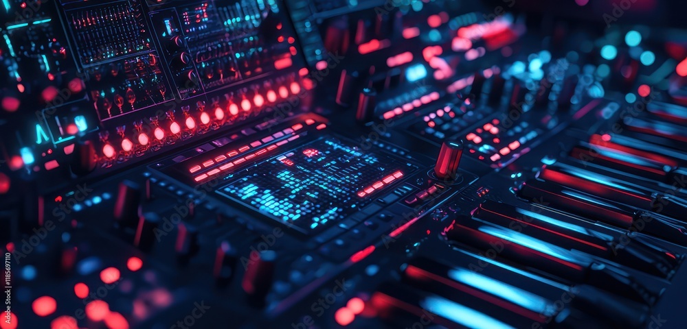 Obraz premium AI in music production visualized aiding composers and producers.