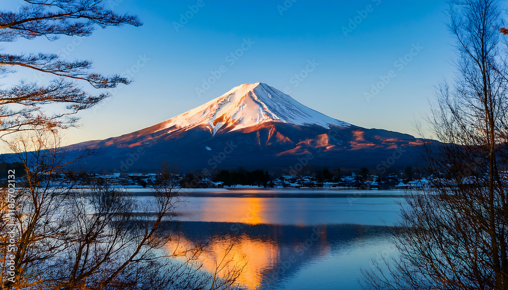Fototapeta premium 冬の富士山