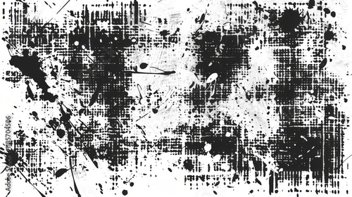 Wallpaper Mural Subtle Halftone Grunge Urban Texture in Vector Format. Distressed Overlay Texture, Grunge Background with Abstract Mild Textured Effect. Illustrated in Vector. Black Isolated Against White Torontodigital.ca