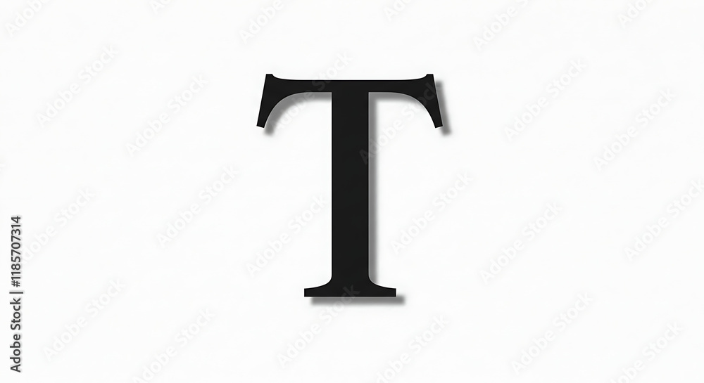 Bold Black Letter T Alphabet Font Typography Design Element Bold Black Letter T Alphabet Font Typography Design Element