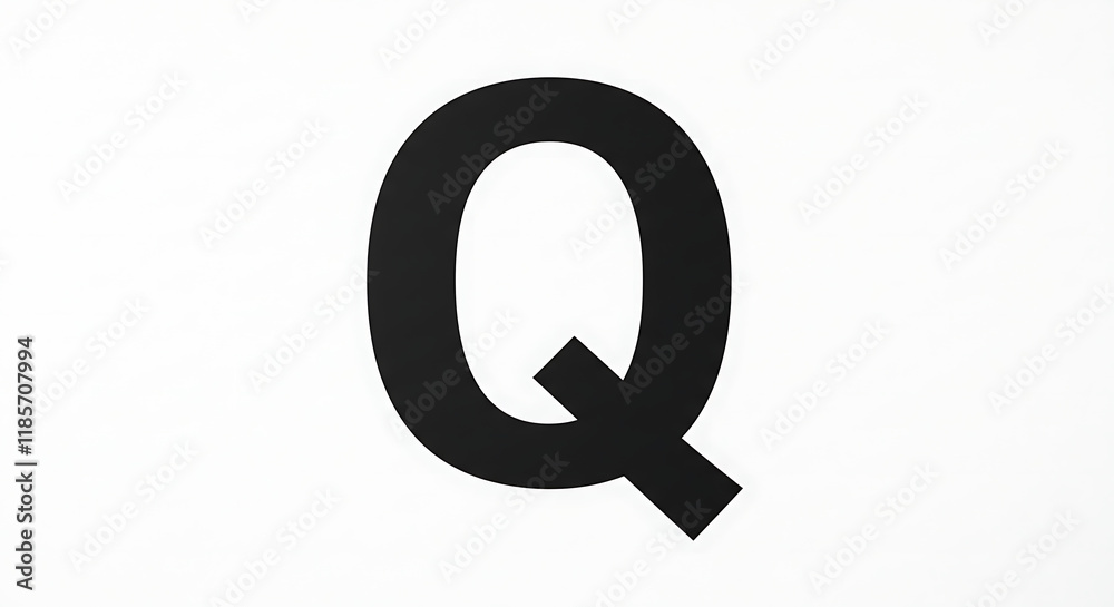 Bold Black Letter Q on White Background Alphabet Font Typography Design Element Bold Black Letter Q on White Background Alphabet Font Typography Design Element