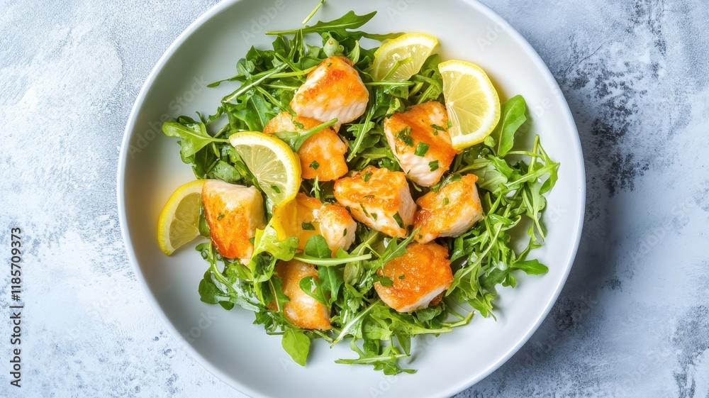 Delicious cod fish served on a plate with fresh herbs and lemon, ready to delight your taste buds. Delicious cod fish served on a plate with fresh herbs and lemon, ready to delight your taste buds.