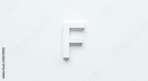 Free Download White 3D Letter F Alphabet Minimalist Font Typeface Clean Simple Modern Graphic Design Element - GFXLoad