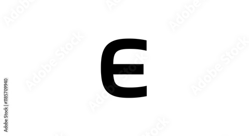 Free Download Bold Black Lowercase Letter E Alphabet Font Typography - GFXLoad