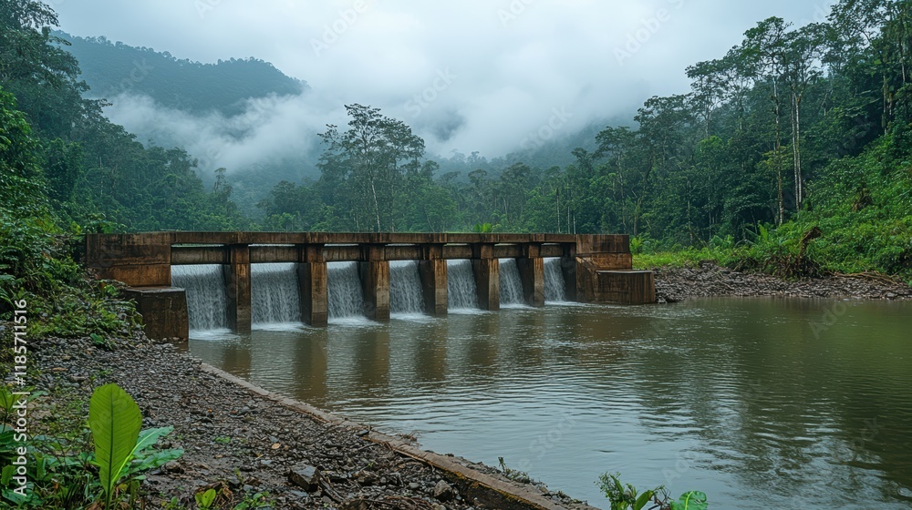 Hydropower Project in Lush Green Landscape Hydropower Project in Lush Green Landscape