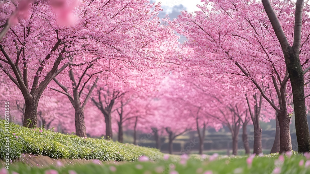 Visual art of cherry trees in bloom aesthetic Visual art of cherry trees in bloom aesthetic