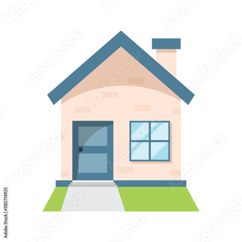 House icon in flat style. Home vector illustration on isolated background. Apartment building sign business concept.