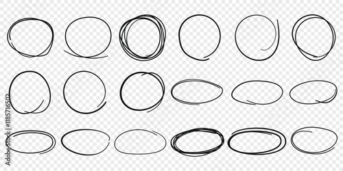 Circle line sketch icon in hand drawn style. Circular scribble doodle vector illustration on isolated background. Pencil or pen bubble sign business concept.