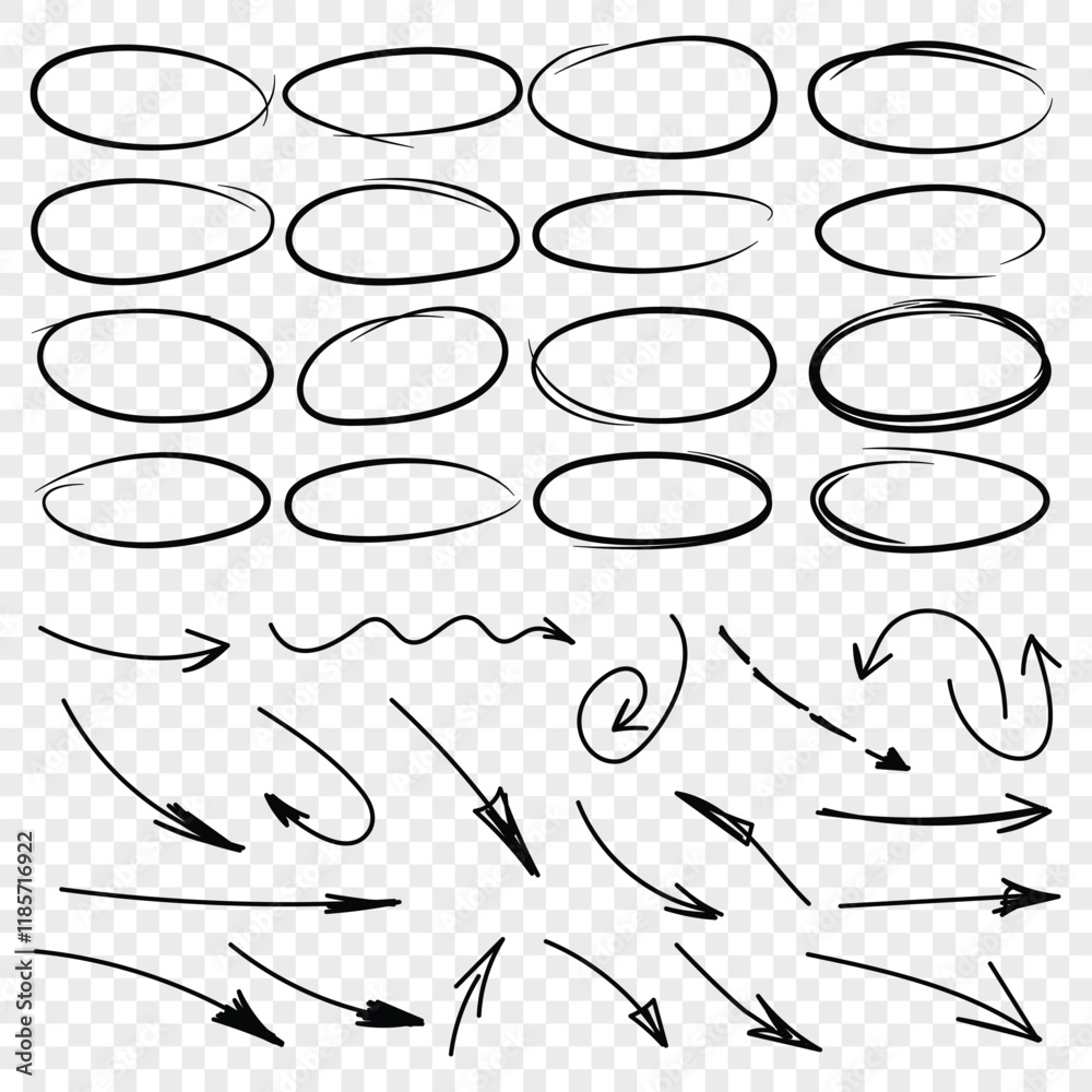 Circle line sketch and arrow icon in hand drawn style. Circular scribble doodle vector illustration on isolated background. Pencil or pen bubble sign business concept. Circle line sketch and arrow icon in hand drawn style. Circular scribble doodle vector illustration on isolated background. Pencil or pen bubble sign business concept.