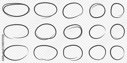 Circle line sketch icon in hand drawn style. Circular scribble doodle vector illustration on isolated background. Pencil or pen bubble sign business concept.