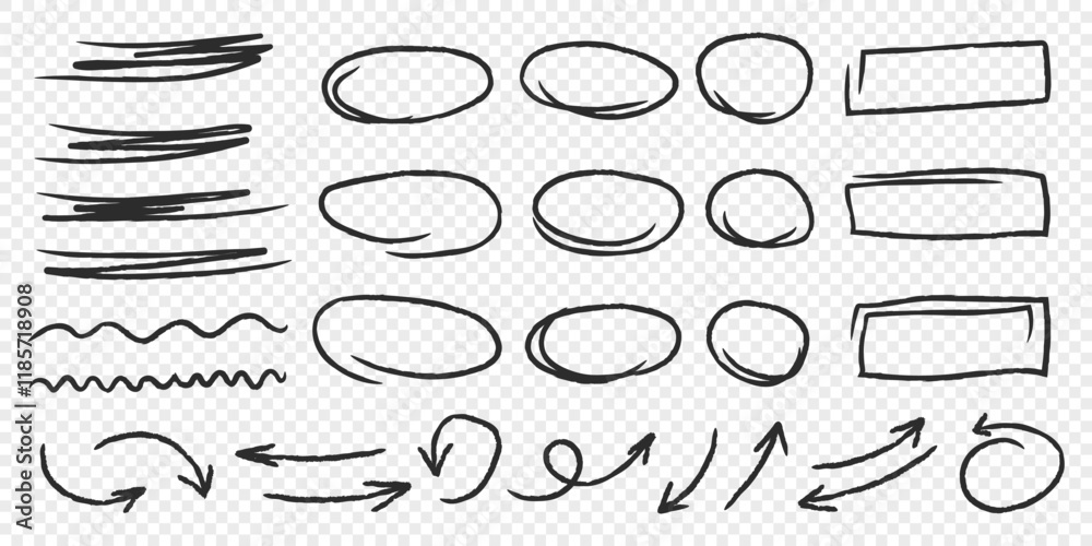 Arrow circles and abstract doodle icon in hand drawn style. Number vector illustration on isolated background. Letters, arrows sign business concept. Arrow circles and abstract doodle icon in hand drawn style. Number vector illustration on isolated background. Letters, arrows sign business concept.