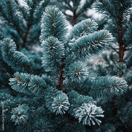 Wallpaper Mural A turquoise pine tree with frosty highlights. Torontodigital.ca