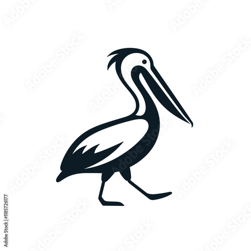 Pelican bird vector illustration