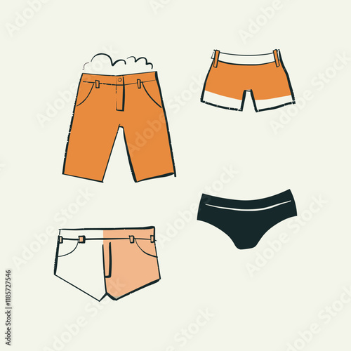 Elegant Illustration Of short pants