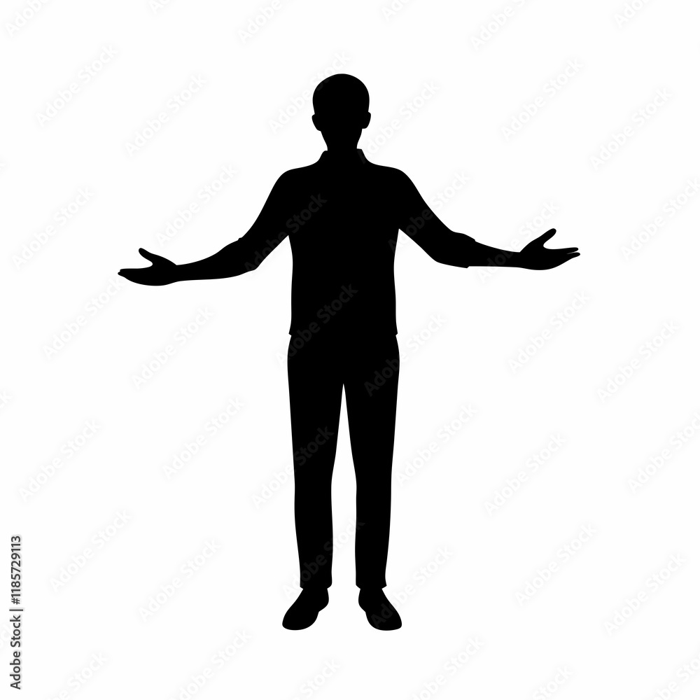A man in a suit is standing in front of a white background. He is wearing black shoes and a black jacket A man in a suit is standing in front of a white background. He is wearing black shoes and a black jacket