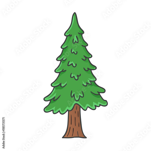 redwood tree vector icon, trees vector illustration - simple illustration of redwood tree perfect for logos, and trees-themed designs.