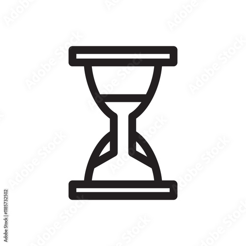 Hourglass icon, symbolizing the passage of time, patience, or countdowns.