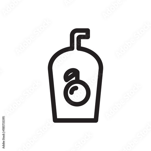 Orange drink icon, representing refreshing citrus beverages, ideal for juice or summer themes.