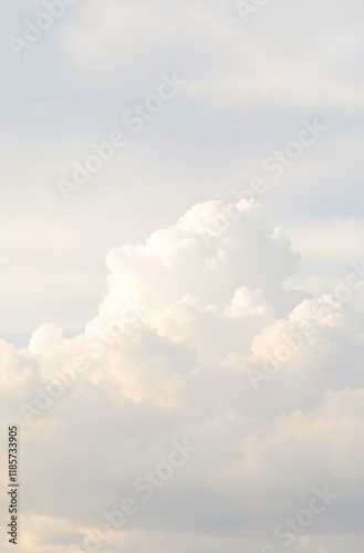 Wallpaper Mural Soft, fluffy white cumulus clouds in a pale blue sky. Torontodigital.ca