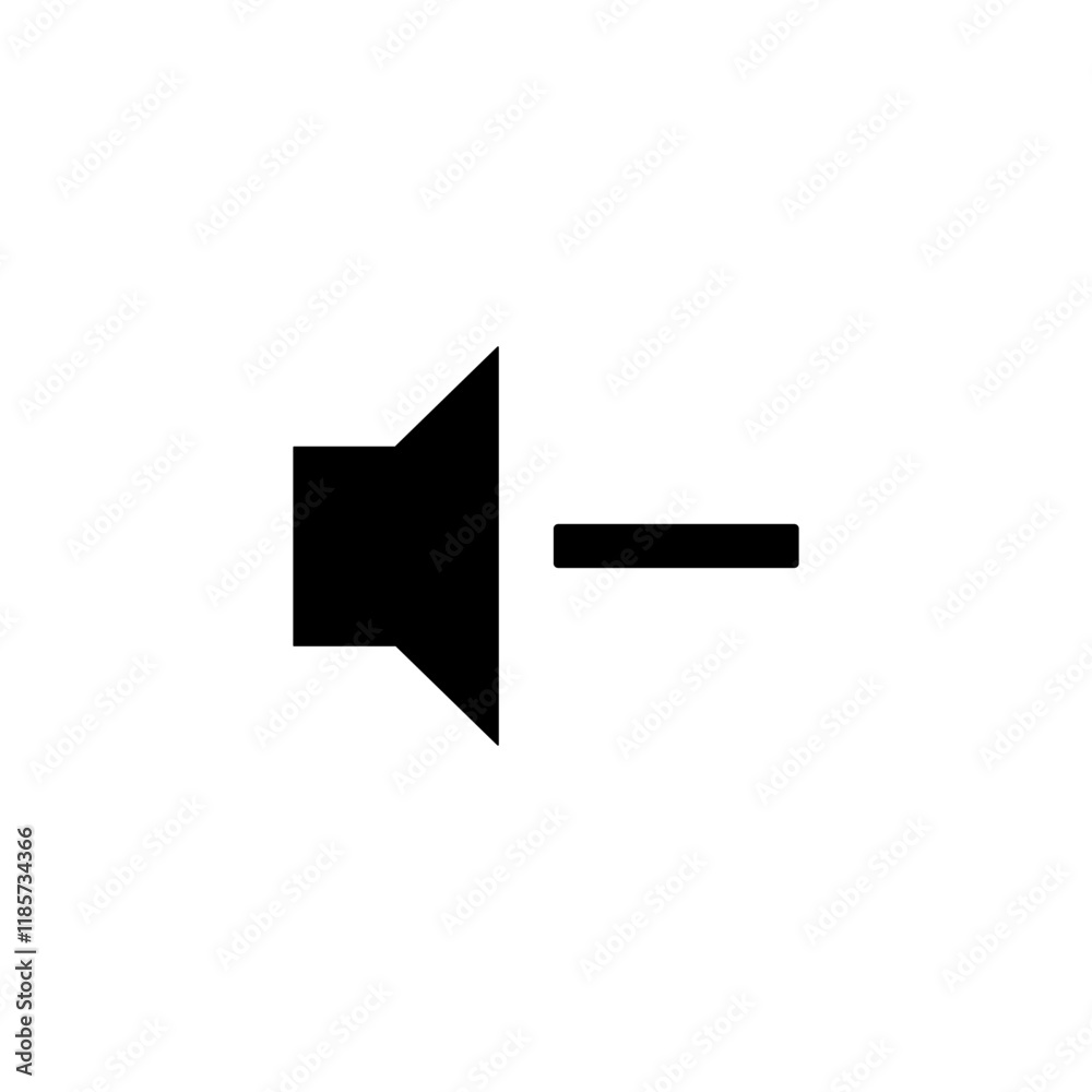 audio volume down icon, simple flat style, logo sign symbol vector illustration pictogram, isolated on white for mobile app audio volume down icon, simple flat style, logo sign symbol vector illustration pictogram, isolated on white for mobile app