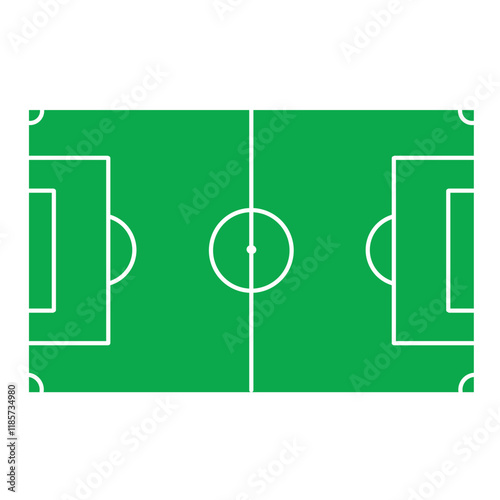 Flat sports fields and courts illustration