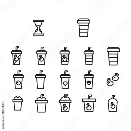 Plastic cup icon, representing disposable drinkware, suitable for beverages, takeaways, or eco-friendly themes.