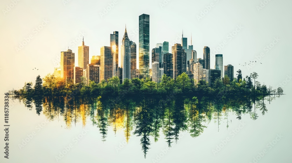 Fototapeta premium Interactive Platform Connecting Citizens in Urban Landscapes