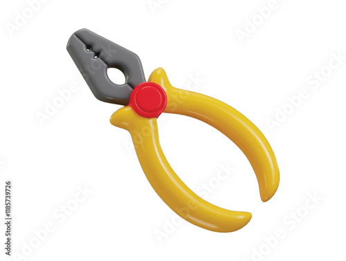 Pliers icon 3d render concept of industrial and worker equipment icon vector illustration