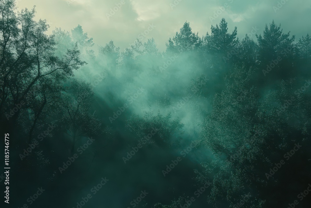 Misty forest sunrise, mountain landscape, tranquil scene, nature background Misty forest sunrise, mountain landscape, tranquil scene, nature background