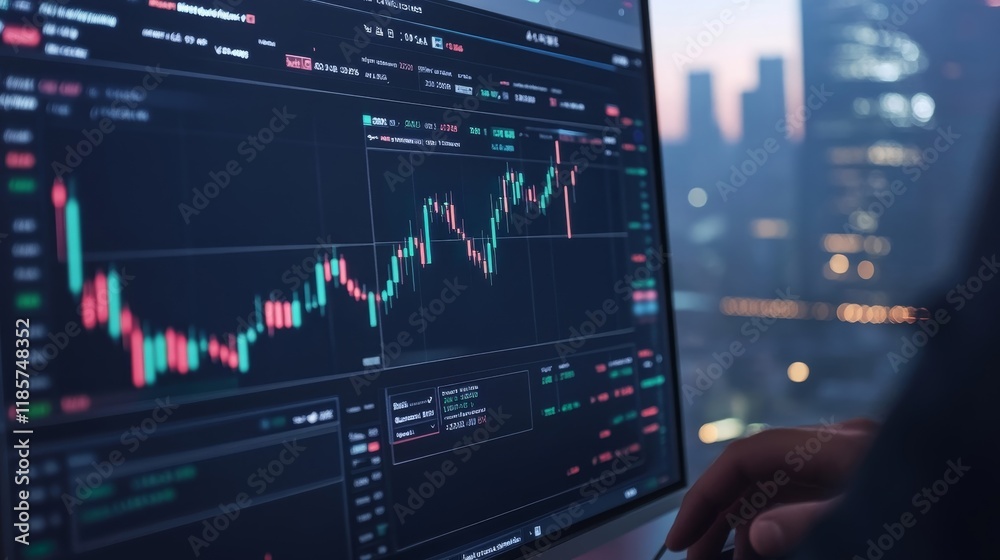 Insightful Holographic Financial Dashboard Displaying Stock Market Data Insightful Holographic Financial Dashboard Displaying Stock Market Data