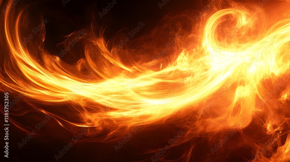 Fototapeta premium Fiery Abstract Background Glowing Orange and Yellow Flames