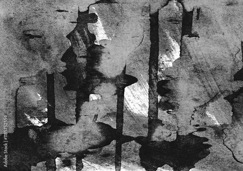 墨で描いた抽象的な絵画みたいなイラスト背景